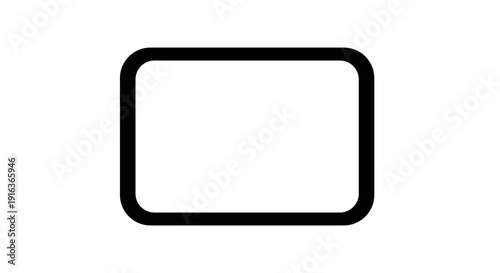 Rectangle Shape Outline Icon.
