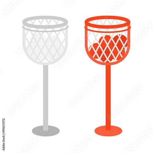 運動会の玉入れ　イラスト