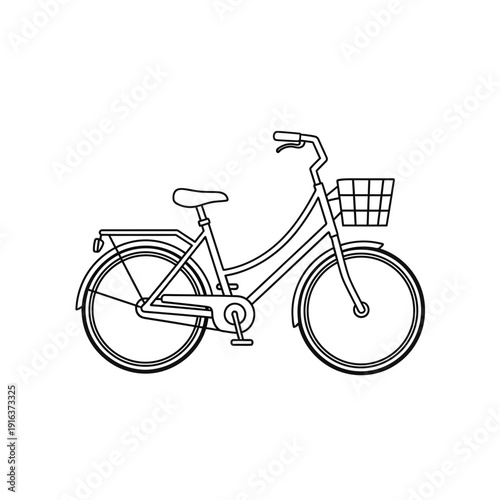 Stylish Bicycle Illustration Vector Graphic for Design Projects
