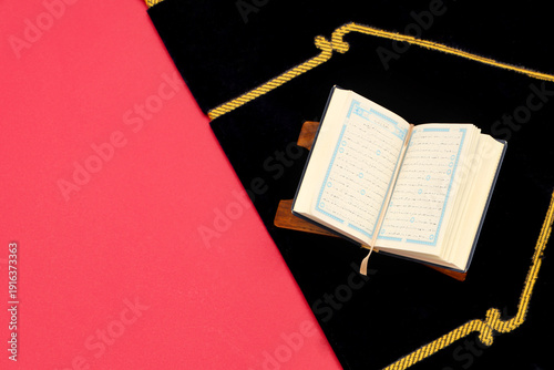 Rehal with Koran and prayer...