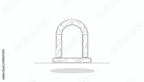 Ancient Stone Archway Entrance, Rustic Stone Structure, Historic Gateway, Architectural Element