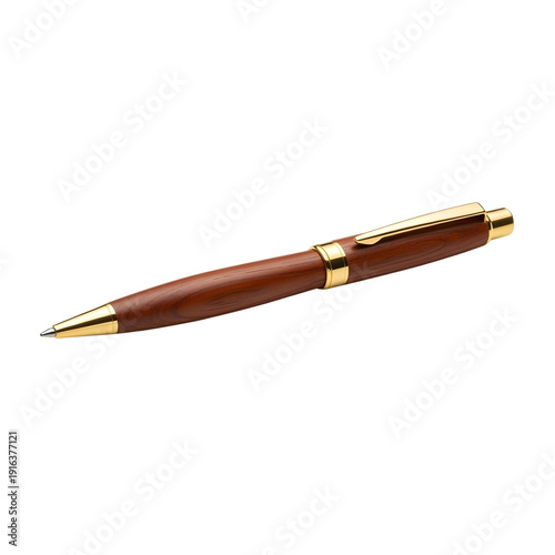 Wallpaper Mural Luxury pen with gold accents lies on a simple white surface viewed from the side Torontodigital.ca