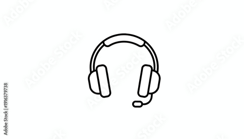 Headset Icon, Microphone, Communication, Support, Technology, Audio Equipment