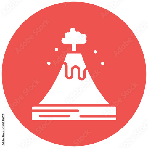 Volcano Landscape Icon