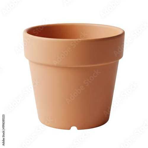 Terracotta pot displayed on a plain surface from a front viewpoint