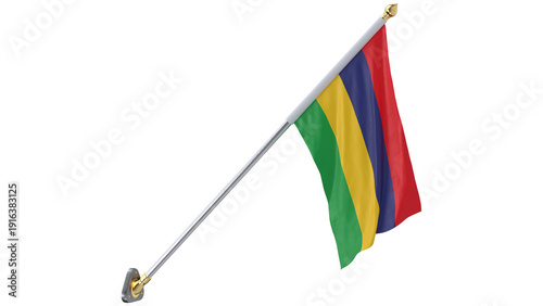 Mauritius Cloth Flag Wall Mounted