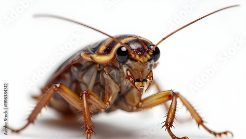 cockroach on white background