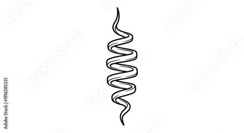 Abstract Swirl Ribbon Spiral Design Element