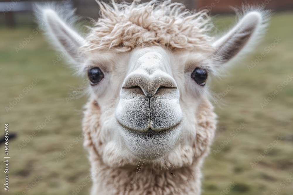 Fototapeta premium Animal appears in front of camera in a funny moment captured in 8K resolution with minimalism