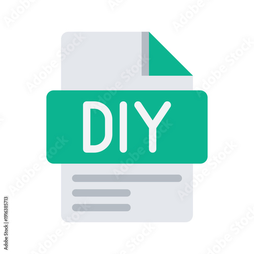 Modern flat icon illustrating independent creation or self service concept.