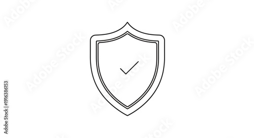 Shield with Check Mark Icon - Security, Protection, Success, Approval, Safety, Guarantee