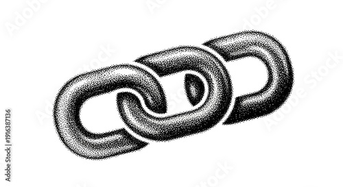 chain links illustration, connected concept, strength symbol