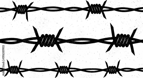 barbed wire fence, black sharp steel, security concept