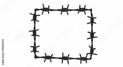 barbed wire frame, border, security, danger, protection, fence