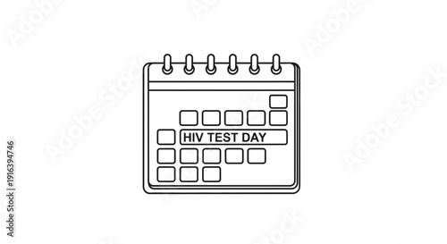 HIV Test Day Calendar Reminder - Awareness and Health Check Concept