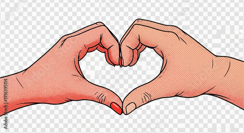 hands forming heart shape, love and affection concept