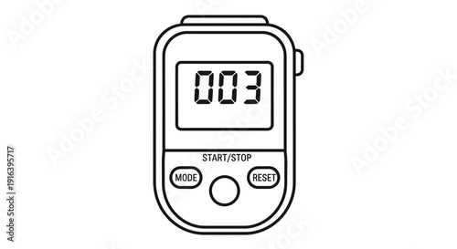 Digital Counter Device with Display Showing 003, Buttons for Mode, Start/Stop, Reset