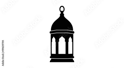 Black Silhouette of a Gazebo Illustration.