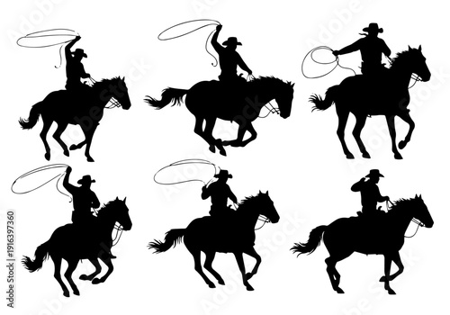 silhouettes of horses