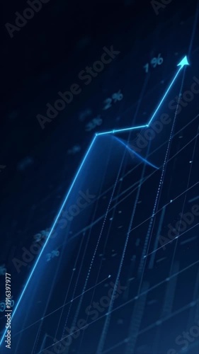 Financial Growth Graph Vertical Business Loop