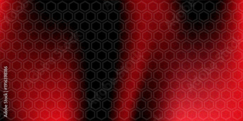 Red geometric polygons background, hexagon symbol, abstract black metallic wallpaper, vector illustration