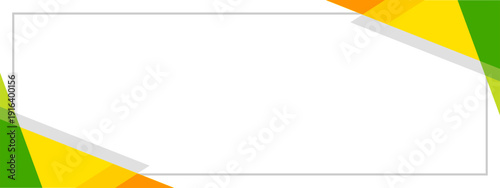 green  yellow and orange frame with a white border