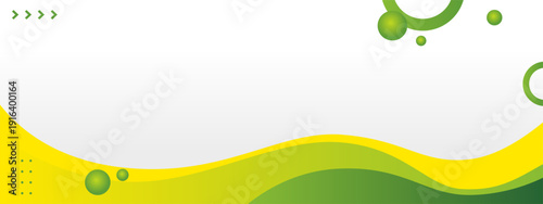 green and yellow background with a wave pattern