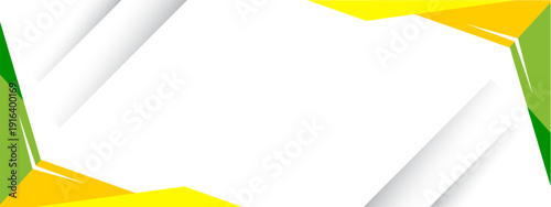 yellow and green background with a white frame
