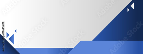 blue and white background with a triangle
