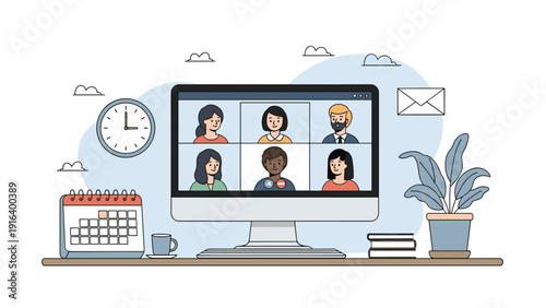 Senior doctor or scientist examining a large human brain through a magnifying glass surrounded by various virus and bacteria icons.