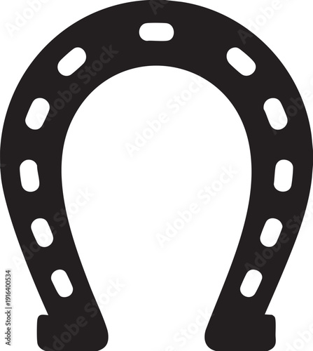lucky horseshoe isolated on black