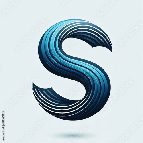 Modern Minimal Abstract Letter S Logo Icon – Clean Curved Vector Symbol