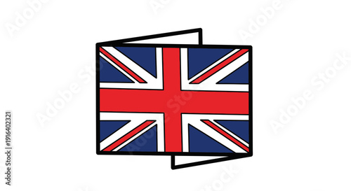 Union Jack Flag Icon, United Kingdom National Symbol, British Flag Graphic