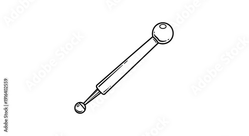 Stylized Drawing of a Ball Stylus Tool for Electronics Repair or Art