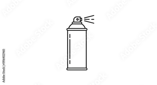 Spray Can Icon, Aerosol Can, Spray Paint, Spray Bottle, Isolated on White Background, Vector Art
