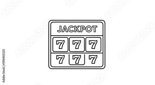 Slot Machine Jackpot 777 Icon