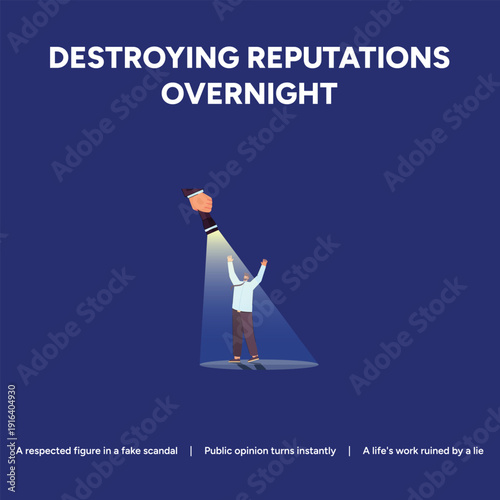 Destroying reputations overnight with fake scandals and public opinion turning instantly, ruining a life's work.