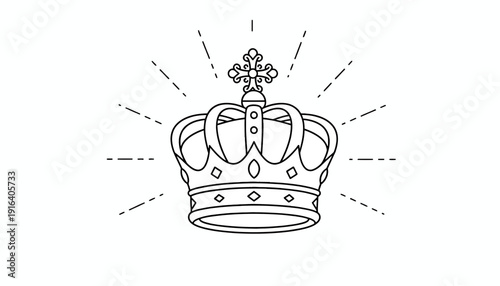 Royal Crown Icon Vector Illustration - Symbol of Royalty, Power, and Luxury