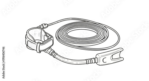 Medical Pulse Oximeter Finger Clip Sensor with Cable and Coil
