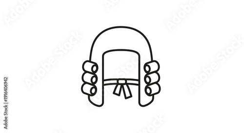 Lawyer Wig and Gown Icon, Legal Symbol, Justice and Law Concept