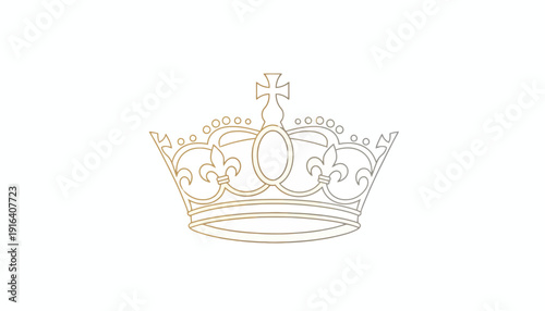 Golden Crown Icon - Royal Symbol of Power, Luxury, and Prestige