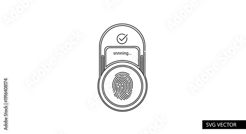 Fingerprint Scan Success with Checkmark and Loading Indicator