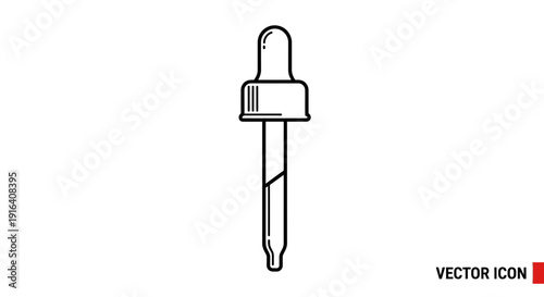 Dropper Icon, Liquid Medicine, Science, Laboratory, Healthcare, Medical Tool, Pipette