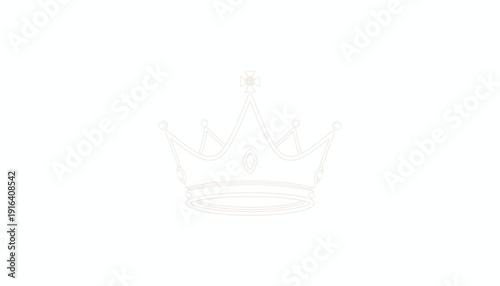 Elegant Crown Outline Icon - Royal Symbol of Power and Luxury