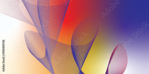 Bisque red and navy abstract shape grainy gradient background with black backdrop and noisy texture for wide banner poster and header design