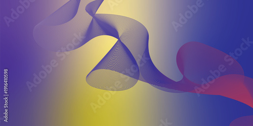 Bisque and navy abstract shape grainy gradient background with black backdrop and noisy texture for wide banner poster and header design