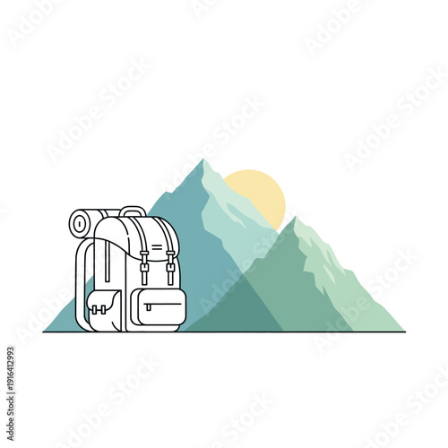 Backpack and Pouch for Hiking Adventure.