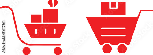 shopping cart icon set. Shopping cart trolley icon vector. Shopping cart icon in flat style. vector.