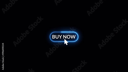 Buy now button animation on transparent background, buy now icon for e-commerce websites and online shopping interfaces, in 4k. Buy Now icon animation with alpha channel.