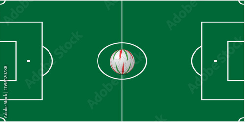 Soccer Vector illustration. Background and template of football game, Football banner, Sport layout design.